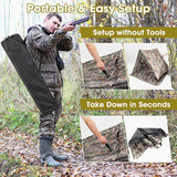 2-3 Person Hunting Blind Portable Pop Up Ground Tent With Carry Bag And Storage Pocket